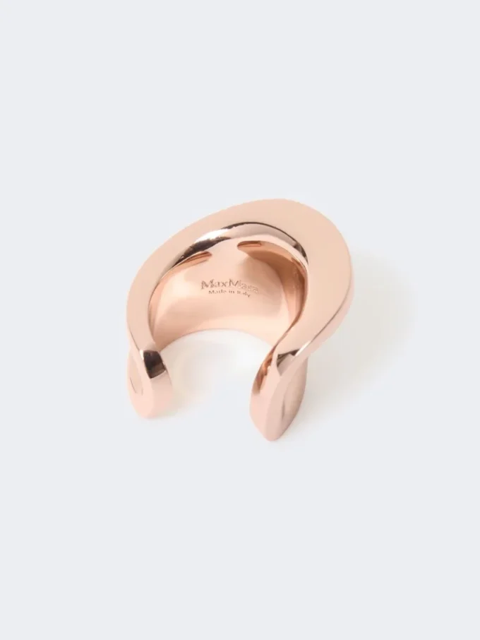 Asymmetric metal ring, bronze
