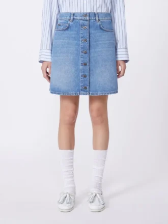 Authentic denim mini skirt, navy