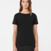 Basic cotton jersey t-shirt, black
