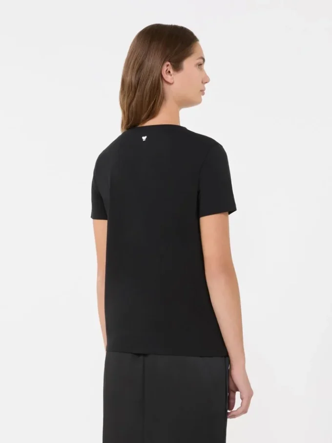 Basic cotton jersey t-shirt, black