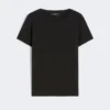 Basic cotton jersey t-shirt, black