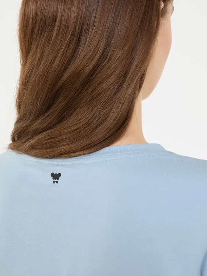 Basic cotton jersey t-shirt, light blue