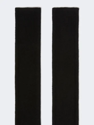 Belt in pure wool fabric, black