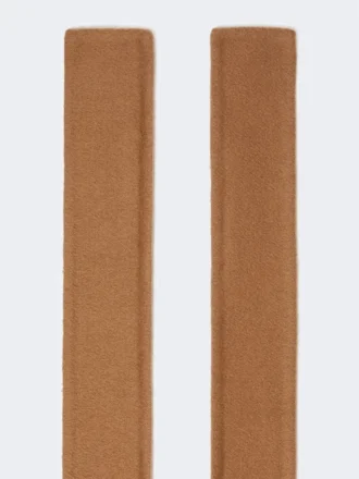 Belt in pure wool fabric, camel