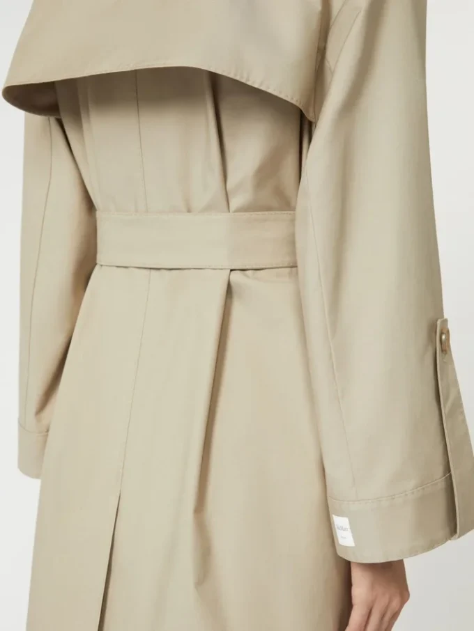 Belted water-repellent twill trench coat, sand Belted water-repellent twill trench coat, sand