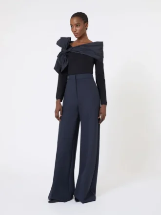 Bow-detail wool sweater, ultramarine