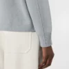 Boxy-fit wool and cashmere sweater, light blue
