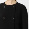 Boxy jacket in cady, black
