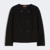 Boxy jacket in cady, black