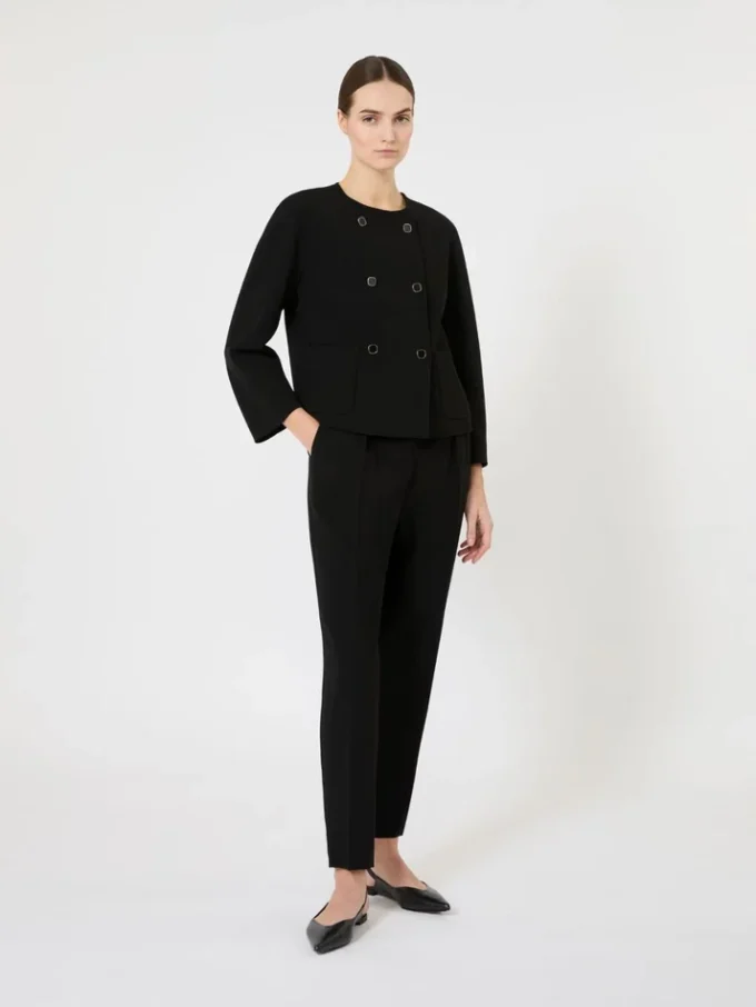 Cady carrot trousers, black