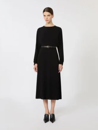 Cady flared dress, black