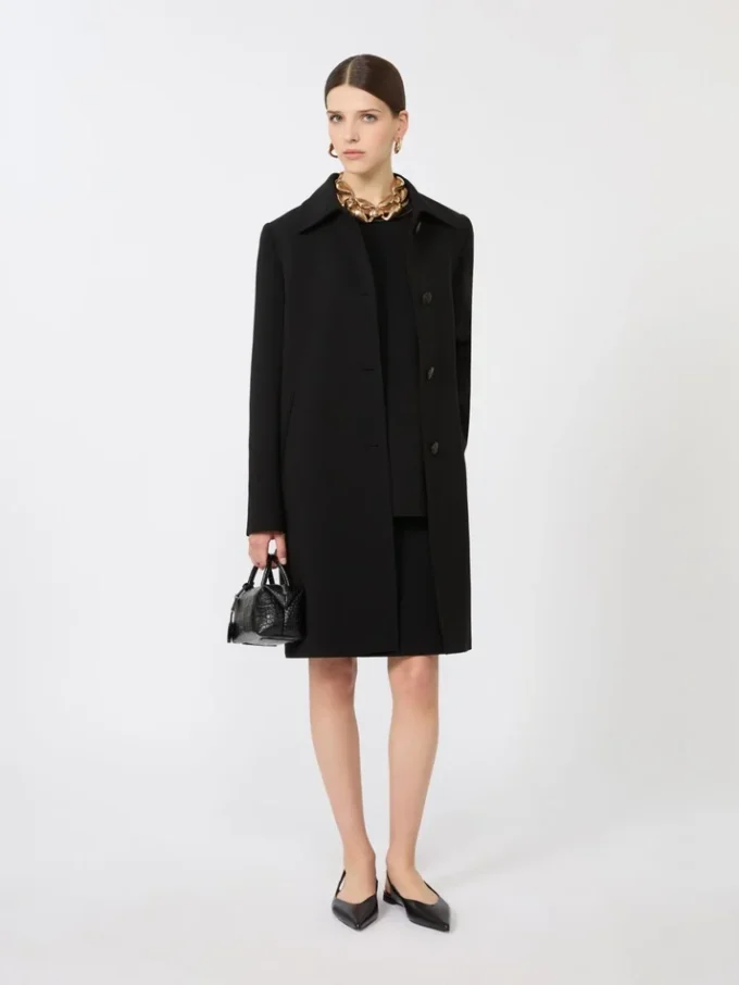 Cady crew neck blouse, black