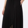 Cady palazzo trousers, black
