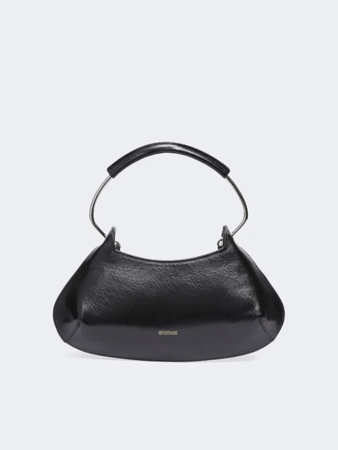 Caju mini leather bag, black