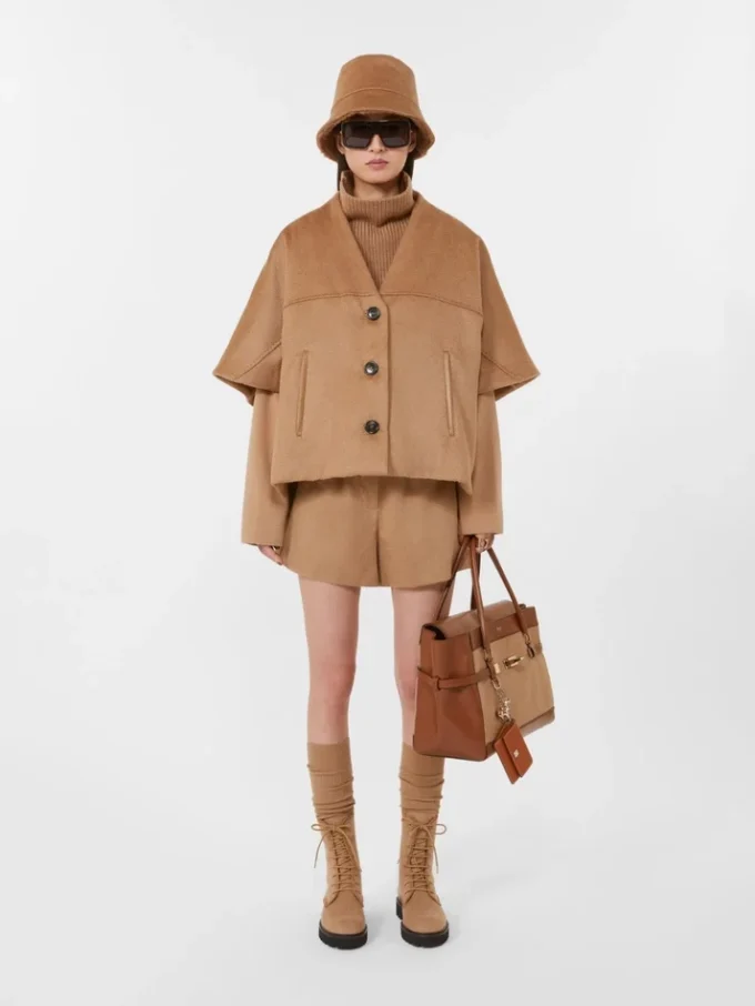 Camel and leather handbag, camel