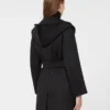 Camel robe coat, black