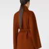Camel robe-style jacket, terra cotta