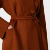 Camel robe-style jacket, terra cotta