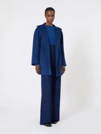 Camel wrap coat, china blue