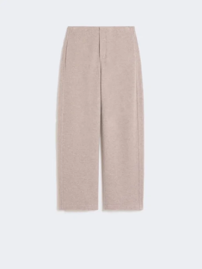 Cashmere and wool fleece trousers, beige Cashmere and wool fleece trousers, beige