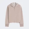 Cashmere and wool jersey sweatshirt, beige