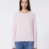 Cashmere crew-neck sweater, pink