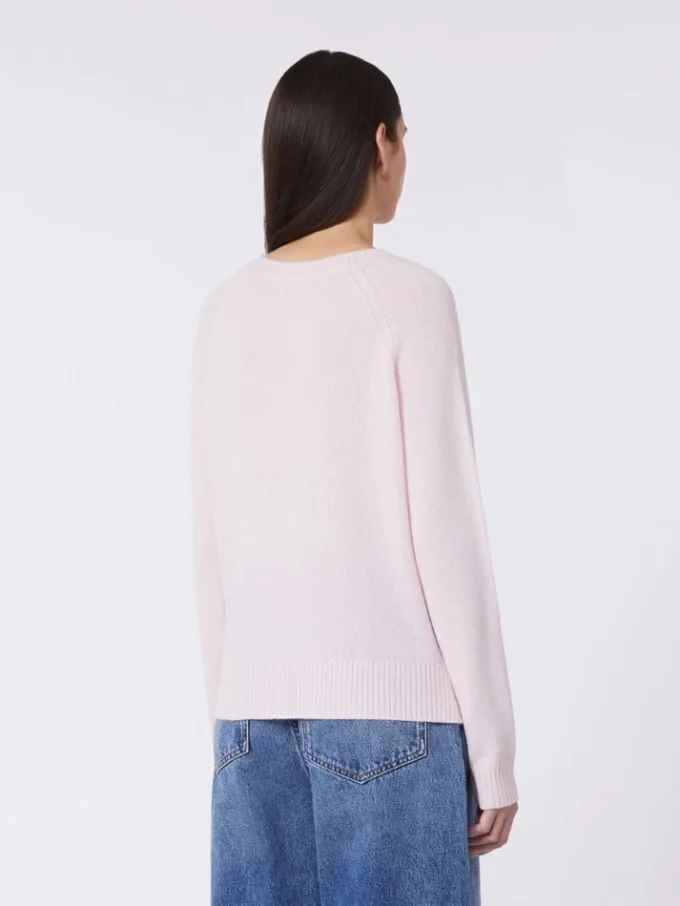 Cashmere crew-neck sweater, pink