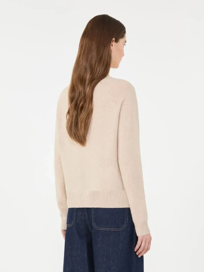 Cashmere crew-neck sweater, sand