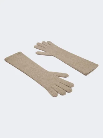 Cashmere gloves, beige