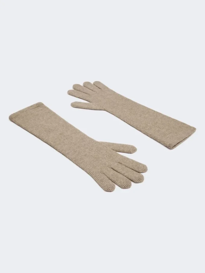 Cashmere gloves, beige