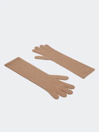 Cashmere gloves, camel