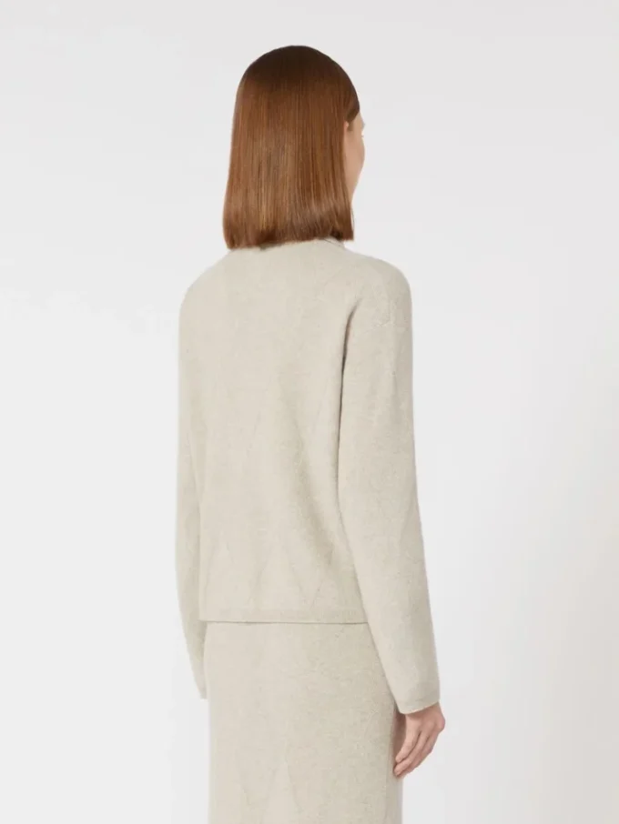 Cashmere knit cardigan, beige