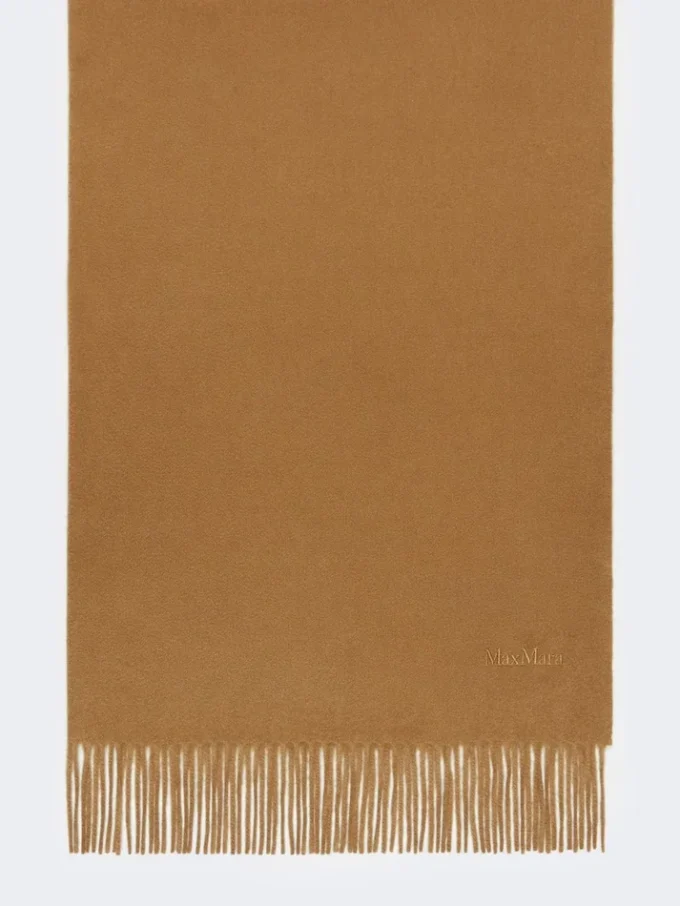 Cashmere logo stole, beige