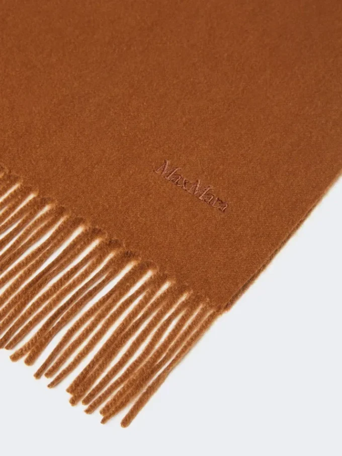 Cashmere logo stole, tobacco Cashmere logo stole, tobacco