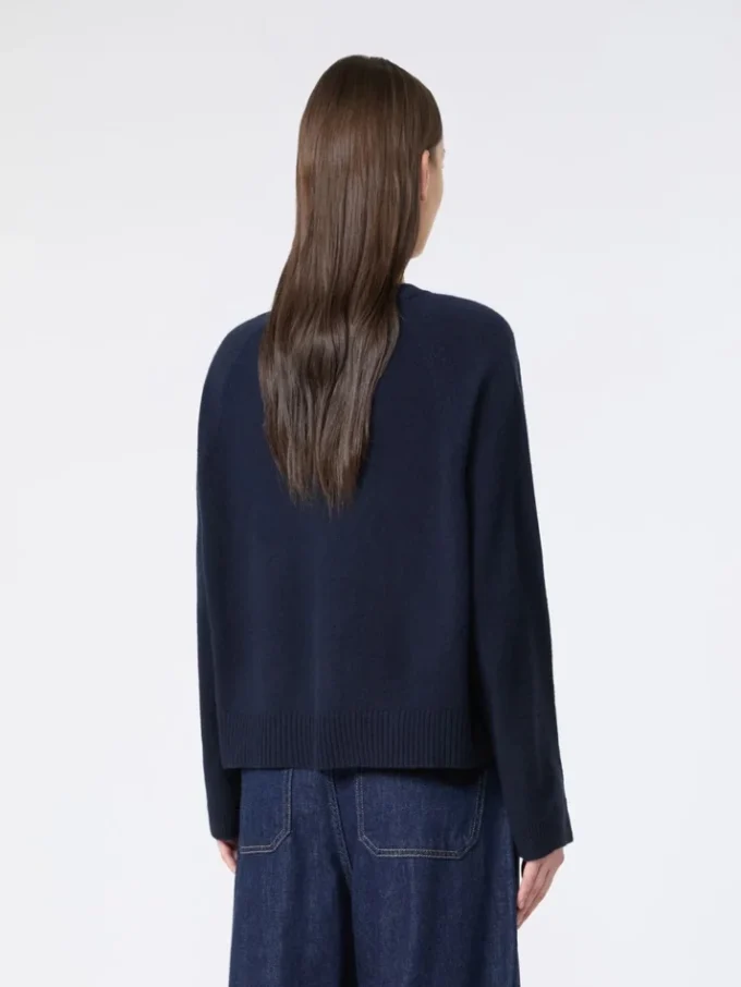 Cashmere v-neck sweater, navy