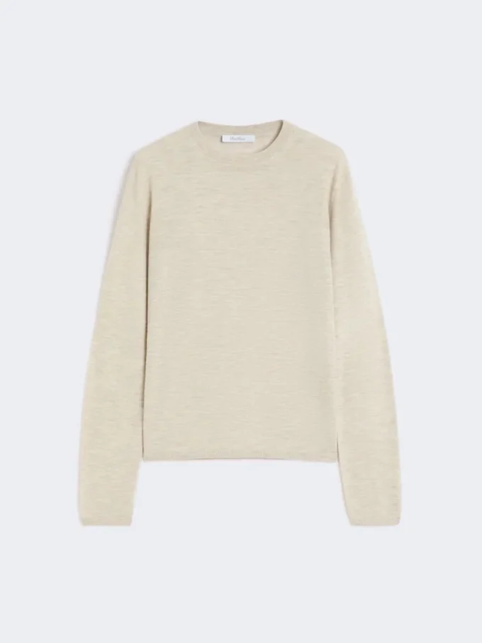 Cashmere yarn sweater, beige