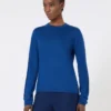 Cashmere yarn sweater, china blue