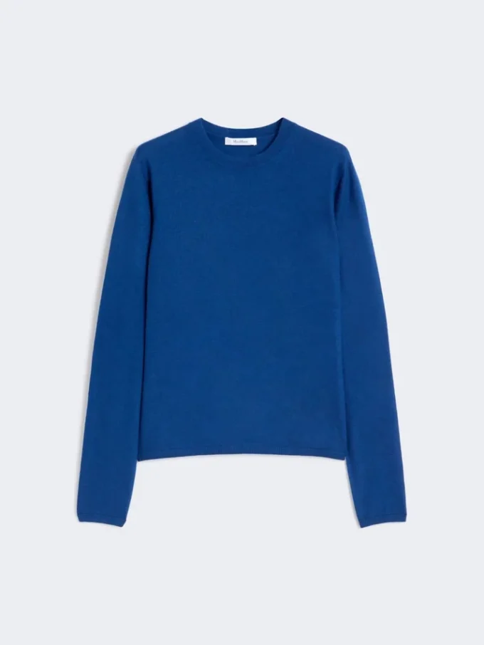 Cashmere yarn sweater, china blue