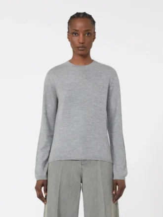 Cashmere yarn sweater, light grey