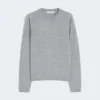 Cashmere yarn sweater, light grey