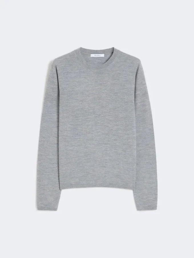 Cashmere yarn sweater, light grey