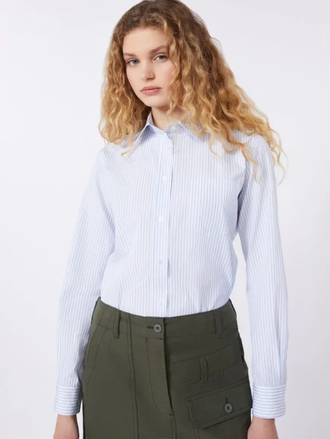 Classic cotton shirt, light blue