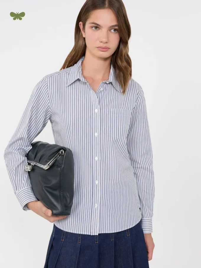 Classic cotton shirt, navy