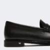 Classic leather moccasins, black