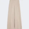 Compact jersey trousers, sand