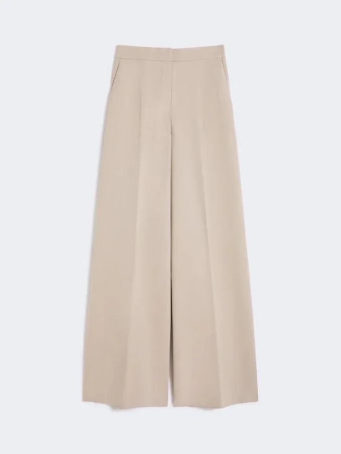 Compact jersey trousers, sand