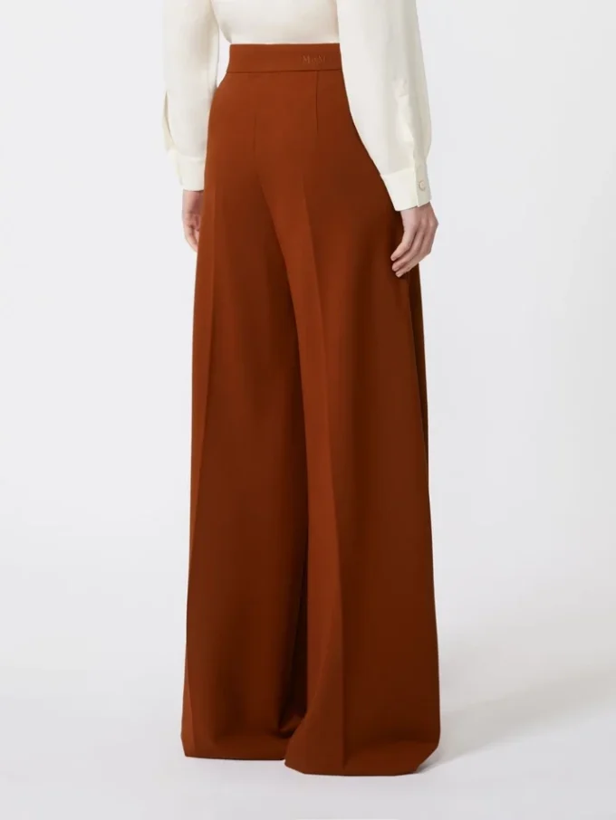 Compact jersey trousers, terra cotta