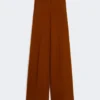 Compact jersey trousers, terra cotta