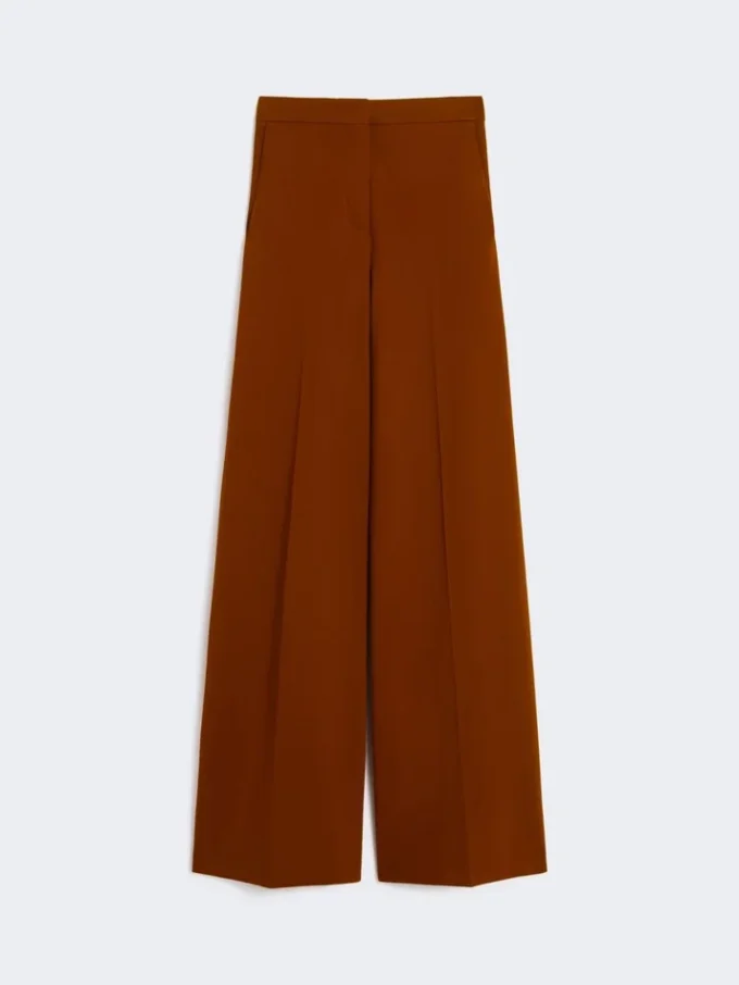 Compact jersey trousers, terra cotta