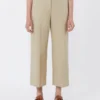 Cotton and linen canvas trousers, sand Cotton and linen canvas trousers, sand